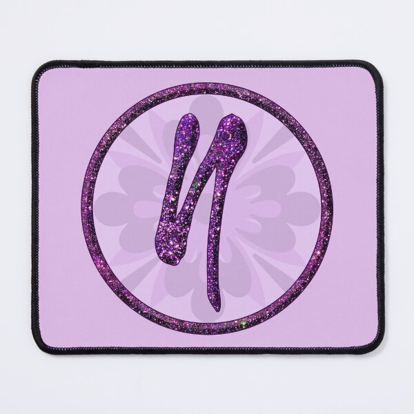 Item preview, Monogram N letter glittering alphabet in purple glitter glamor designed and sold by GlamourChick.