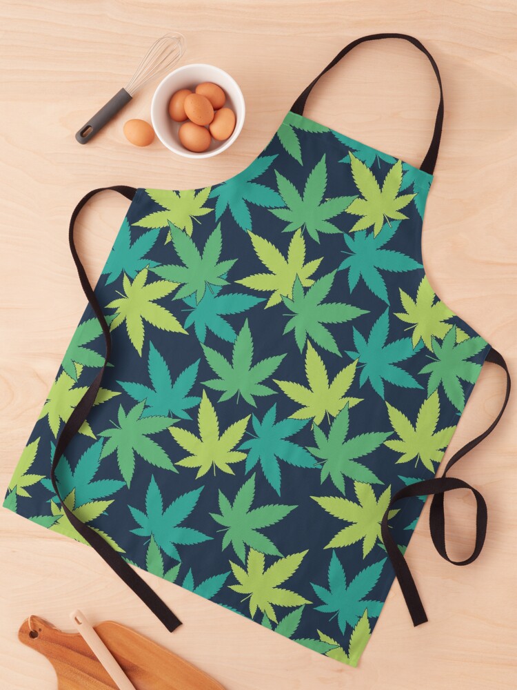 Thumbnail 1 of 6, Apron, Weed Leaf Pattern designed and sold by SweetLog.