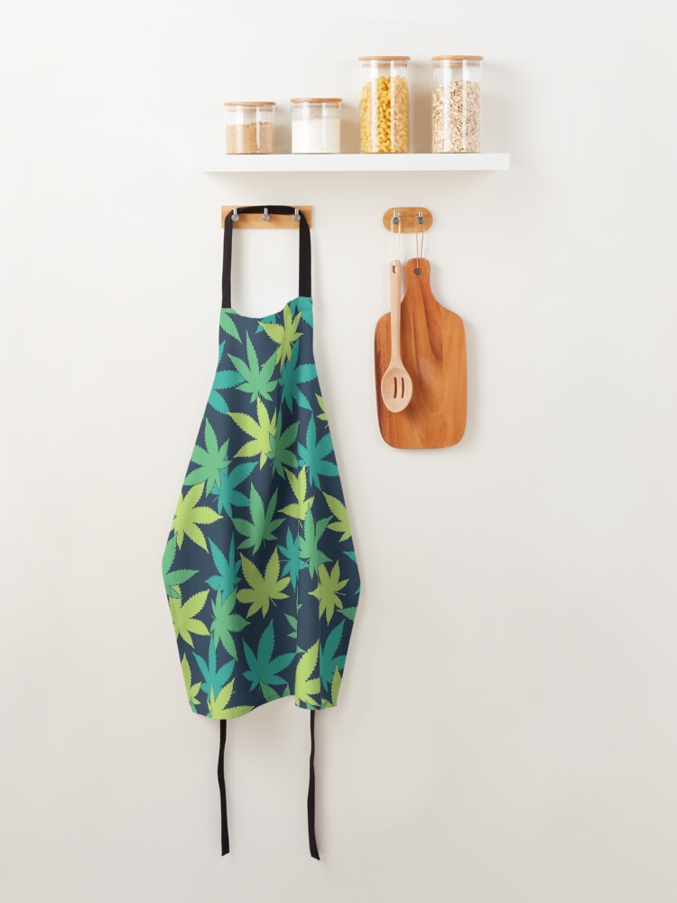 Thumbnail 4 of 6, Apron, Weed Leaf Pattern designed and sold by SweetLog.