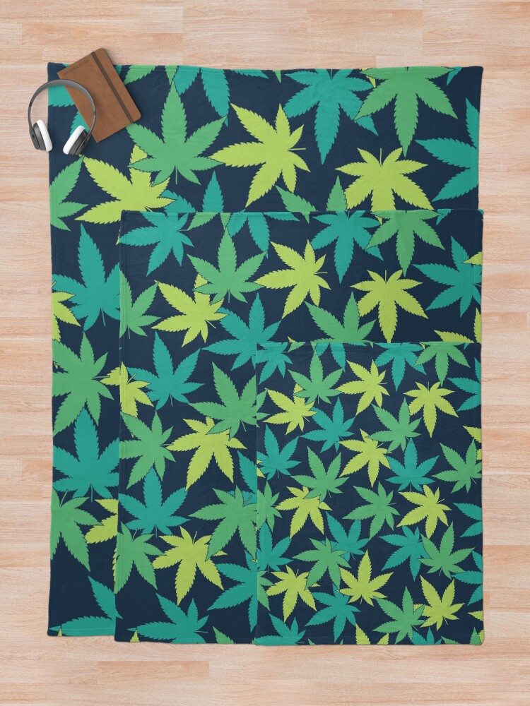 Thumbnail 5 of 6, Throw Blanket, Weed Leaf Pattern designed and sold by SweetLog.