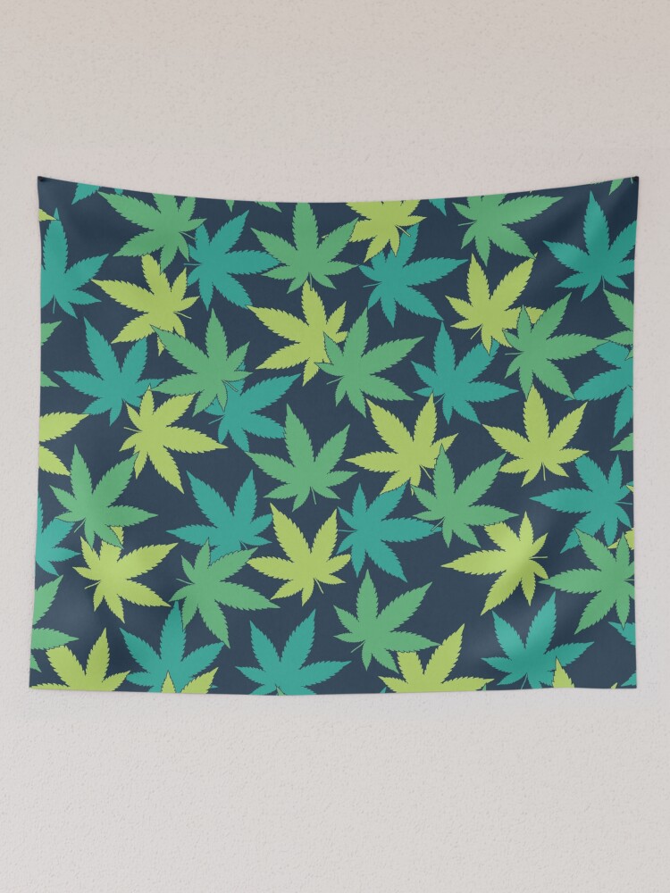 Thumbnail 2 of 3, Tapestry, Weed Leaf Pattern designed and sold by SweetLog.