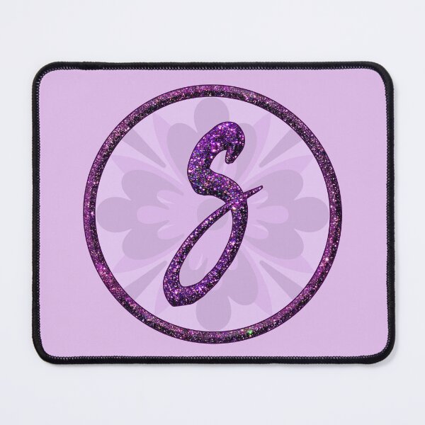 Item preview, Monogram S letter glittering alphabet in purple glitter designed and sold by GlamourChick.