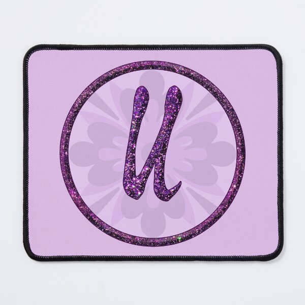 Item preview, U monogram letter glittering alphabet designed and sold by GlamourChick.