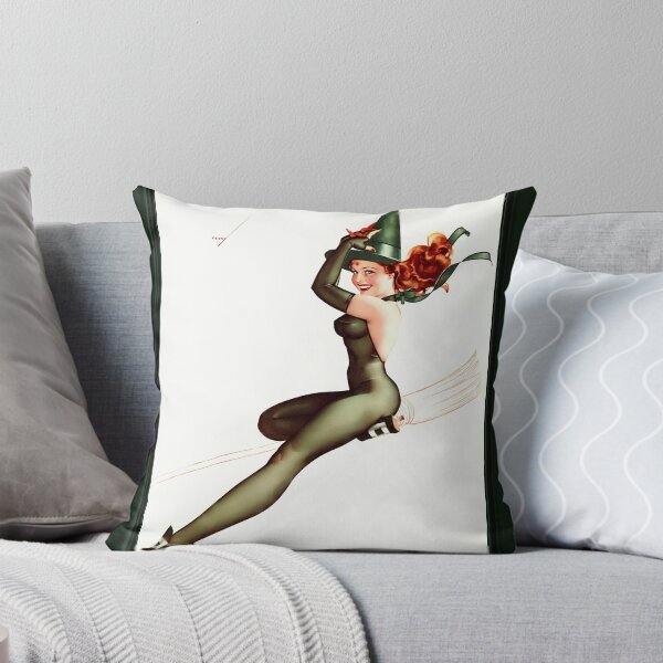 Item preview, Witch On A Broomstick by George Brown Petty Wall Decor Xzendor7 Old Masters Art Reproductions designed and sold by Xzendor7 Digital Art Creations.