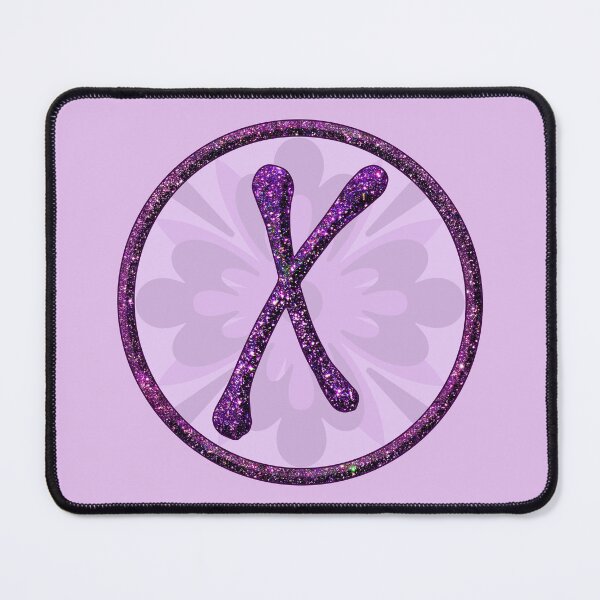 Item preview, Alphabet X letters as glittering monograms in purple glitter designed and sold by GlamourChick.