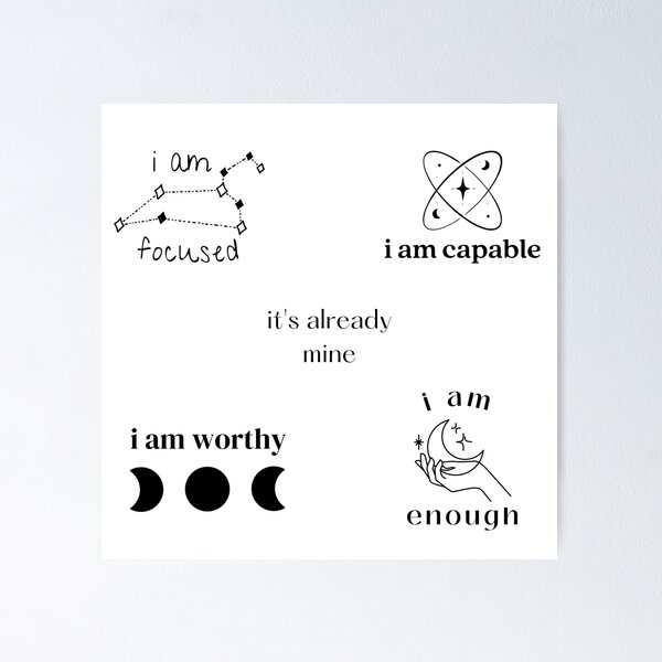 Inspirational Mini Canvas. You are more capable than you think. 4x4 Canvas  Print. Hand Lettered. Script Font.