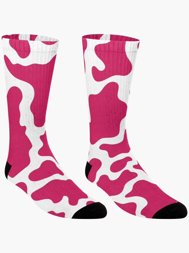 Thumbnail 3 of 5, Socks, Pink Cow Pattern designed and sold by SweetLog.