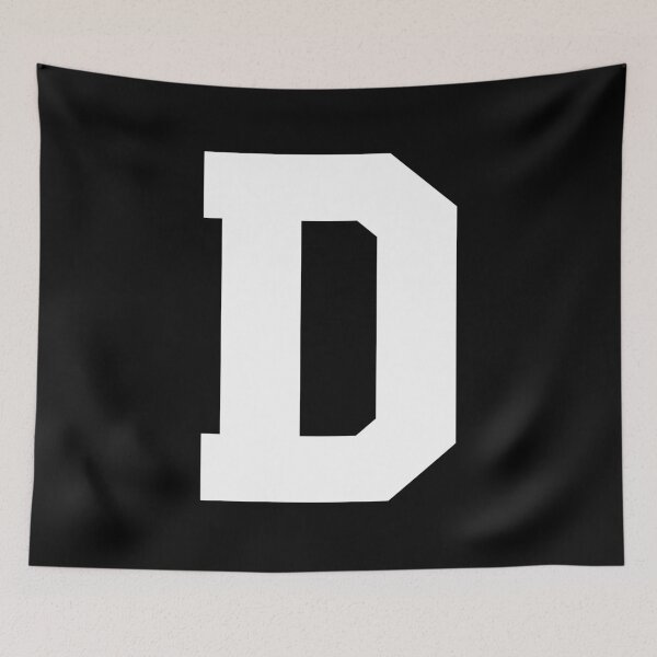 Item preview, Alphabet, White D, Sports letter D designed and sold by TheCultStuff.