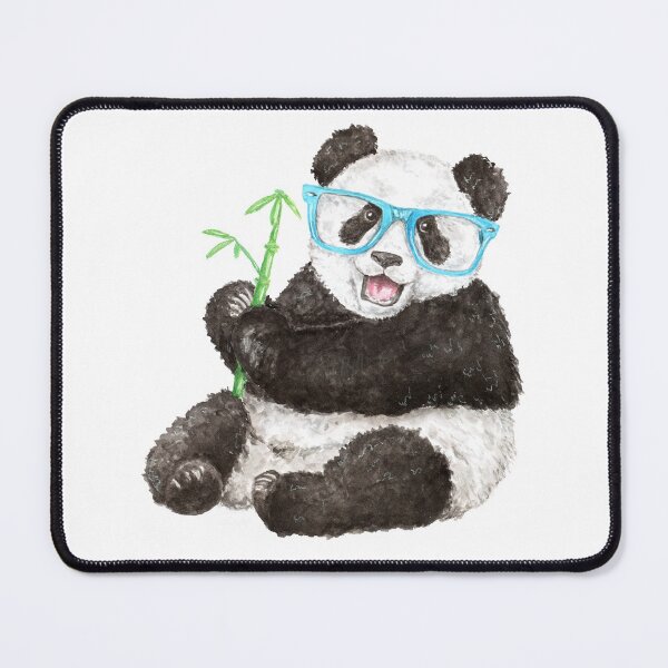 Item preview, Panda with Blue Glasses - Watercolour Painting designed and sold by Pattokarts.