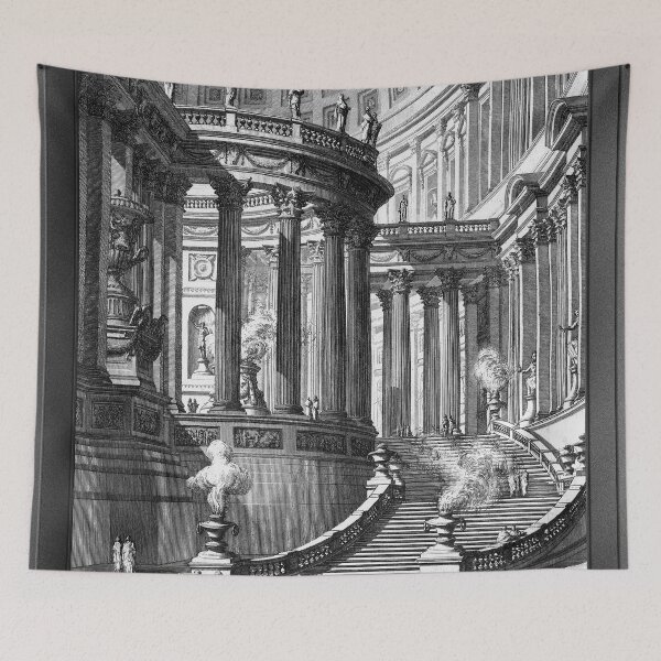 Item preview, Antique Amtic Temple Engraving by Giovanni Battista Piranesi Classical Fine Art Xzendor7 Old Masters Reproductions designed and sold by Xzendor7 Digital Art Creations.