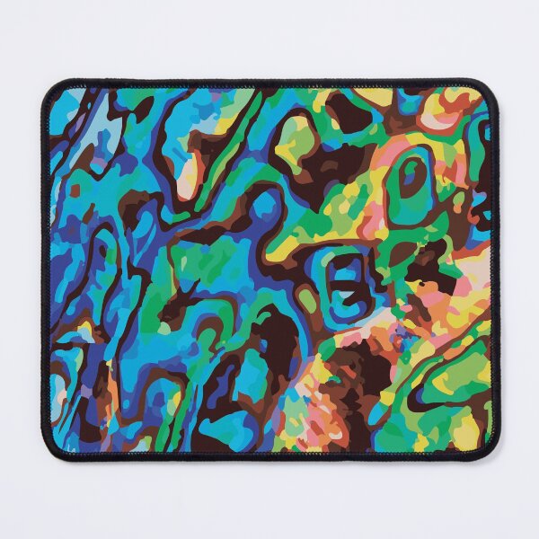 Item preview, New Zealand Paua Abalone Blue Green Yellow Sea Shell Graphic Pattern designed and sold by Ciara Shortall.