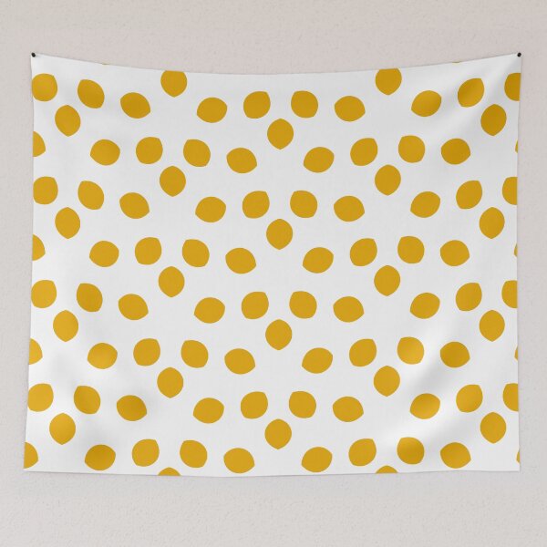 Item preview, Golden Yellow and White Shape Ornamental Pattern 2022 Trending Color - Colour - Hue - Shade Pantone Daylily 15-0956 designed and sold by ColorOfTheYears.