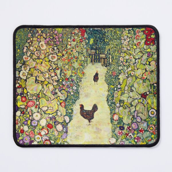 Item preview, Gustav Klimt "Garden Path with Hens" designed and sold by Alexandra Dahl.
