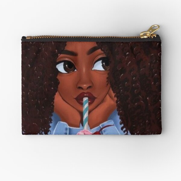 Pretty Afro girl Zipper Pouch