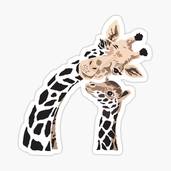 Giraffe & Calf Sticker