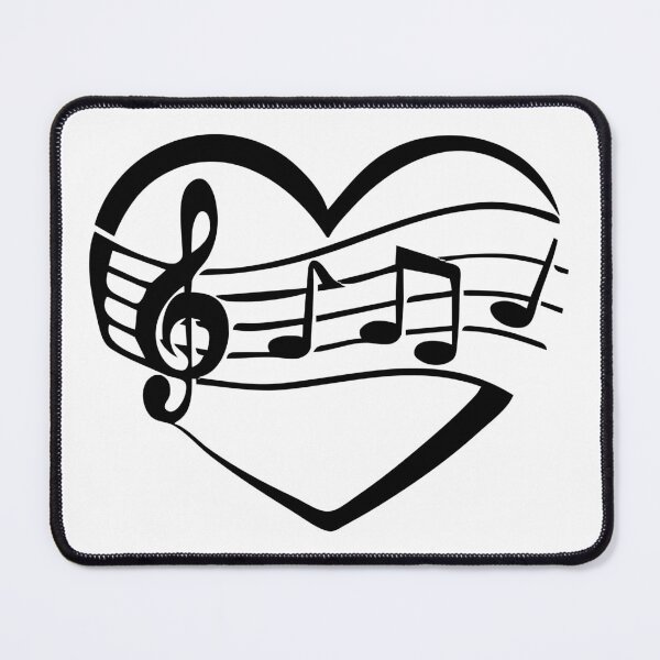 Item preview, Black Musical Heart designed and sold by PolishedPin.