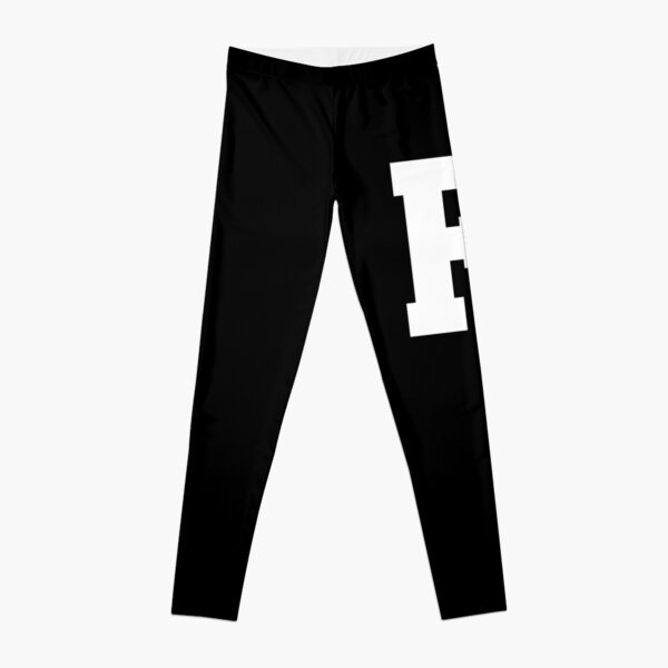 Basketball Letters in a Black and White Leggings