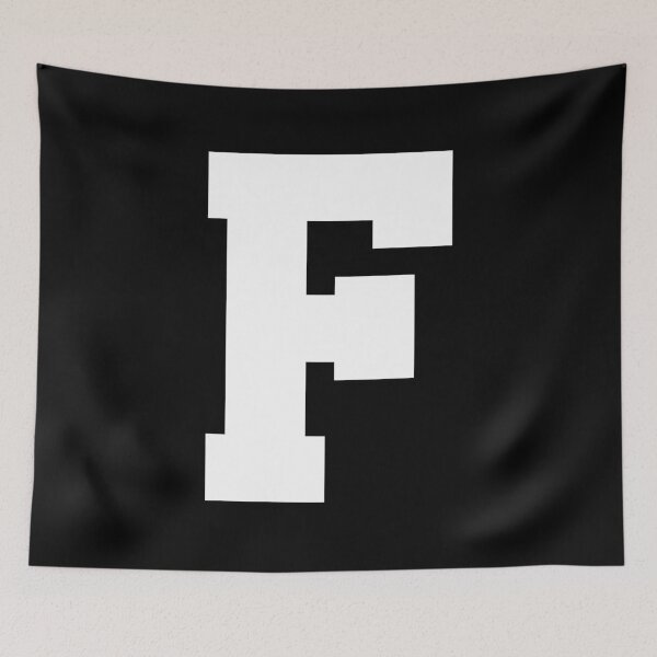 Item preview, Alphabet, White F, Sports letter F designed and sold by TheCultStuff.
