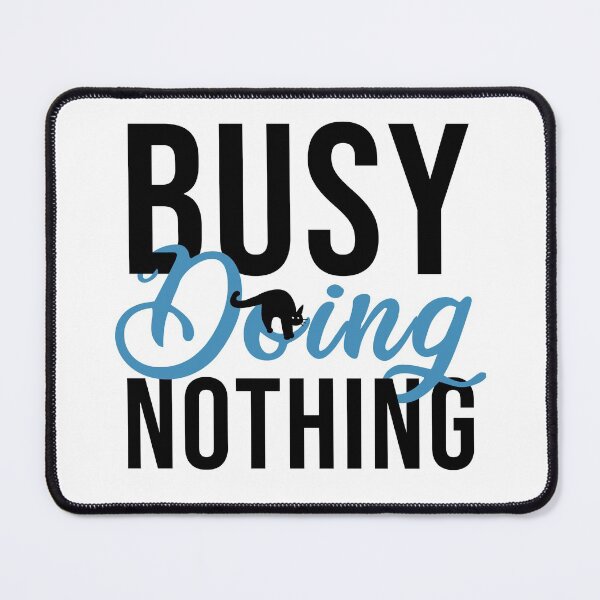 Item preview, "Busy doing nothing" - Black cat designed and sold by Ridaelb.