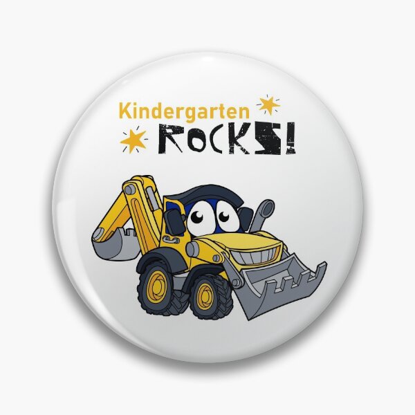 Item preview, Kindergarten rocks, cartoon digger,1st day of kindergarten, school starter, colorful kids tee designed and sold by allycat57.
