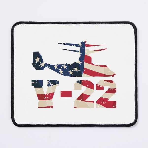 Item preview, V-22 Osprey VTOL Military Aircraft in Vintage Red White and Blue Stars and Stripes designed and sold by hobrath.