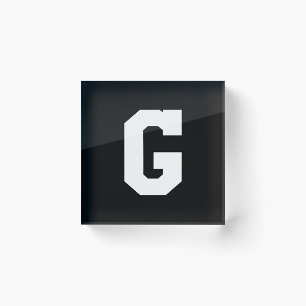 Item preview, Alphabet, White G, Sports letter G designed and sold by TheCultStuff.
