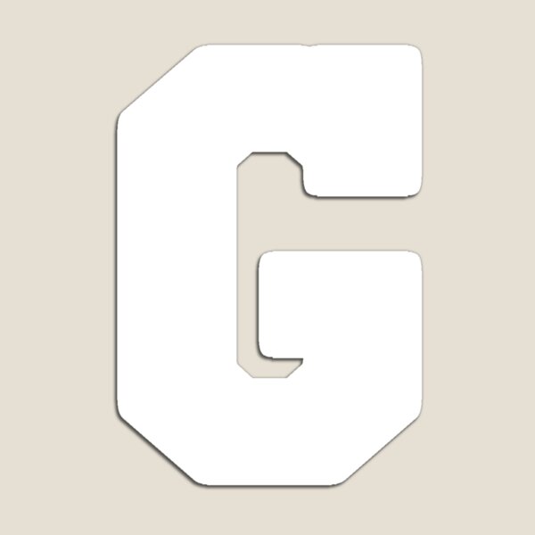 Item preview, Alphabet, White G, Sports letter G designed and sold by TheCultStuff.