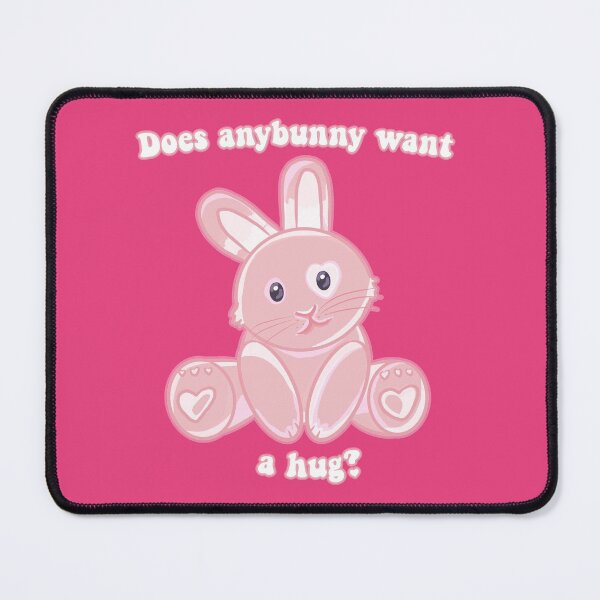 Item preview, Does anybunny want a hug? Bunny pun designed and sold by RoserinArt.