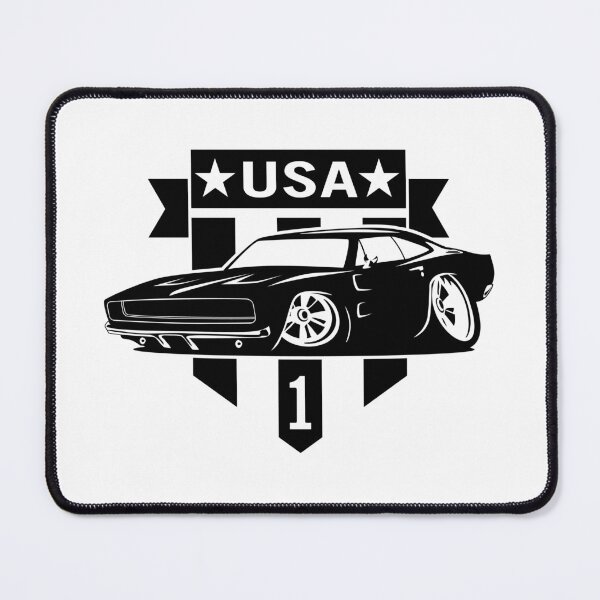 Item preview, Classic Car Cartoon with USA 1 Shield designed and sold by hobrath.