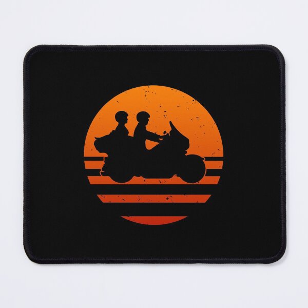 Item preview, Retro Touring Motorcycle Couple Sunset Silhouette designed and sold by hobrath.