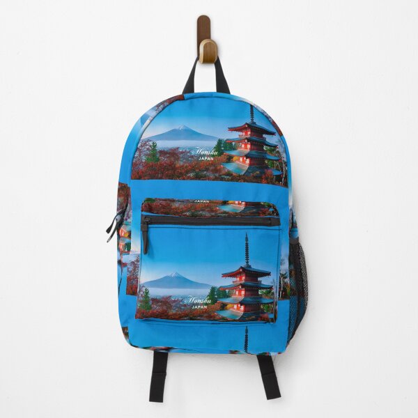 Item preview, Honshu, Japan - Beautiful Iconic Mountain and Pagoda in Autumn (MF, CP) designed and sold by leemcnut.