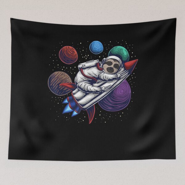 Item preview, Astronaut Sloth In Plants Stars Moon Galaxy Rocket designed and sold by beata155.
