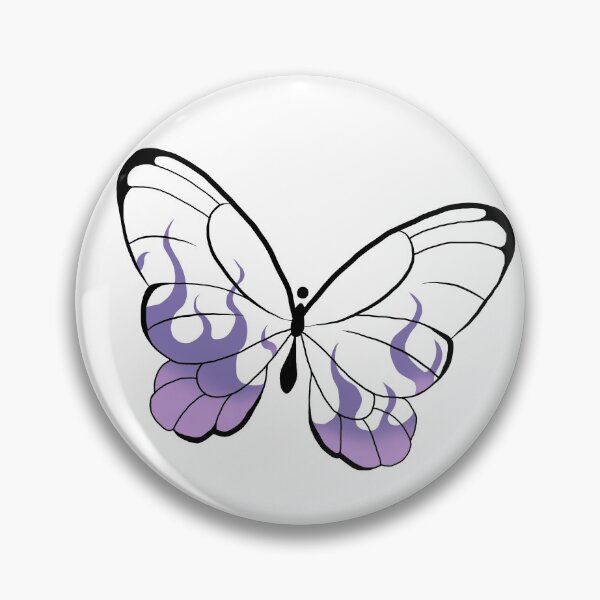 Item preview, Fire butterfly with purple flames designed and sold by ia-ukiyo.