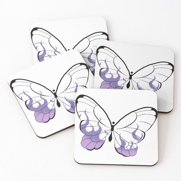 Item preview, Fire butterfly with purple flames designed and sold by ia-ukiyo.