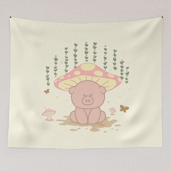 Item preview, A Cute Kawaii Pig Cottage core Aesthetic designed and sold by AxelGreen72.