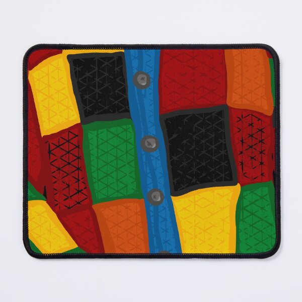 Colorful Patchwork Cardigan Sweater Mouse Pad