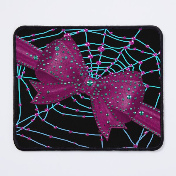 Item preview, Pastelgoth Pink Halloween Bow Spider Web Turquoise Gothic designed and sold by GlamourChick.
