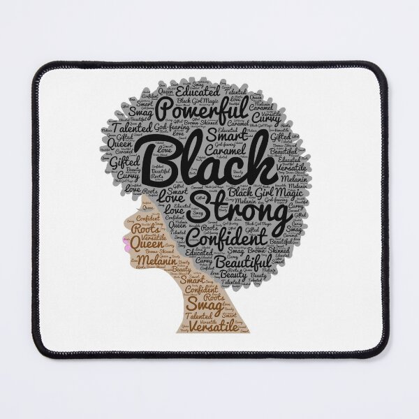 Item preview, Black Woman Natural Hair Words In Afro designed and sold by blackartmatters.