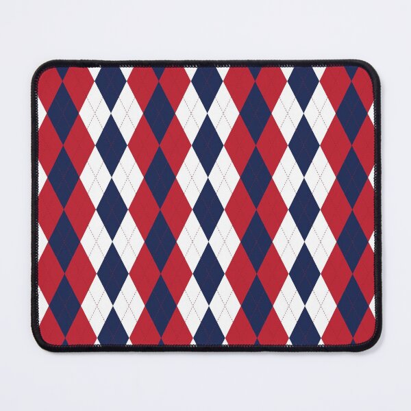 Item preview, Red White and Blue Patriotic Plaid Diamond Argyle Stitch Pattern designed and sold by hobrath.