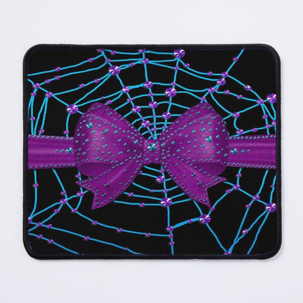 Item preview, Gothic Style Halloween Bow Purple Light Blue Spider Web - Pastelgoth designed and sold by GlamourChick.