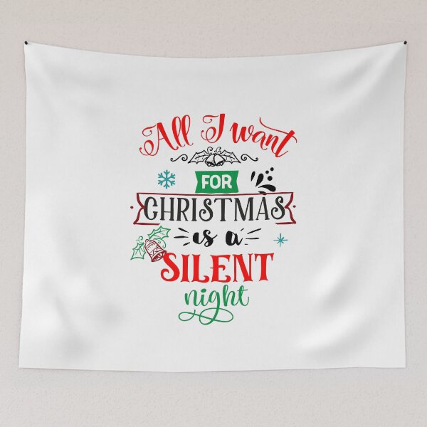 Item preview, All I Want For Christmas Is A Silent Night- Christmas Gift T Shirt, designed and sold by ILYASLAM.
