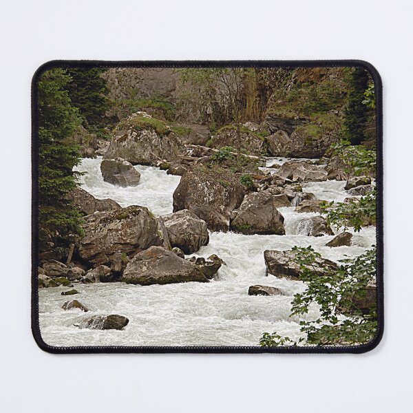 Item preview, Mountain River Alpine Alps Mountains landscape, Dora River, Courmayeur, Italy designed and sold by Anna Lemos.