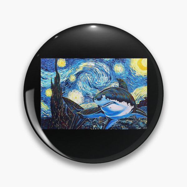 Item preview, Shark Starry Night Van Gogh - Shark Van Gogh - Starry Night Shark - Van Gogh Shark  designed and sold by hippololocc.
