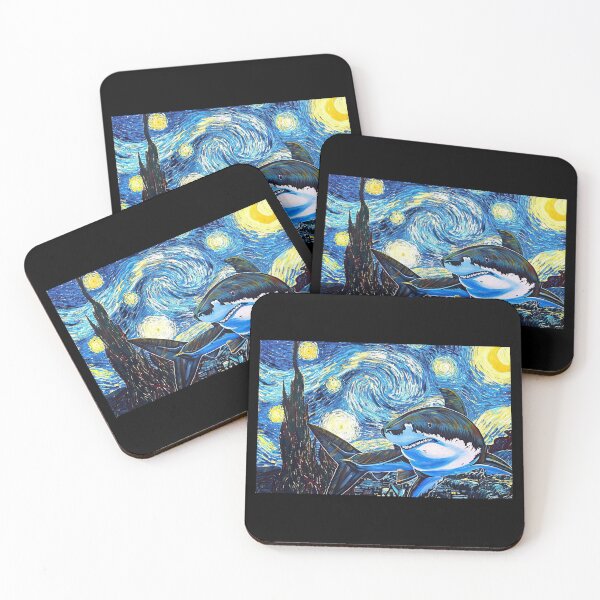 Item preview, Shark Starry Night Van Gogh - Shark Van Gogh - Starry Night Shark - Van Gogh Shark  designed and sold by hippololocc.
