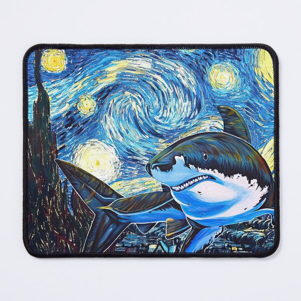 Item preview, Shark Starry Night Van Gogh - Shark Van Gogh - Starry Night Shark - Van Gogh Shark  designed and sold by hippololocc.