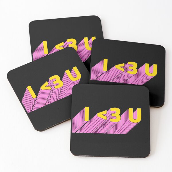 Item preview, I <3 U layered typography | I love you designed and sold by BeeMeCreative.