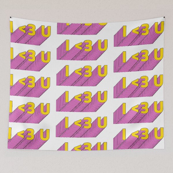 Item preview, I <3 U layered typography | I love you designed and sold by BeeMeCreative.