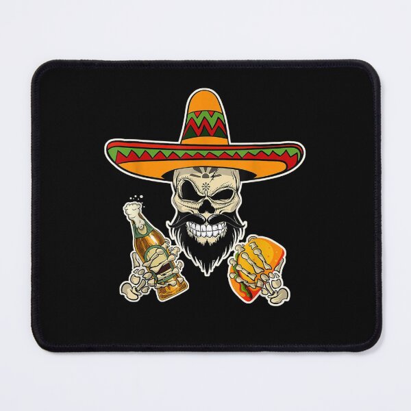 Item preview, Mexican Sugar Skull With Tacos And Beer designed and sold by beata155.