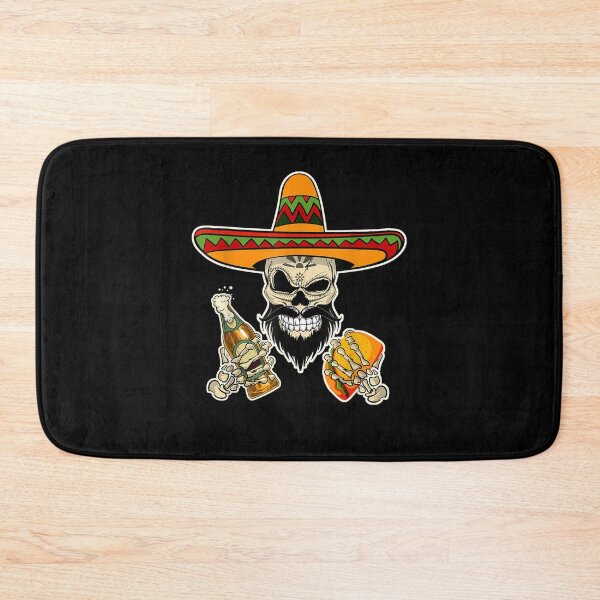 Item preview, Mexican Sugar Skull With Tacos And Beer designed and sold by beata155.