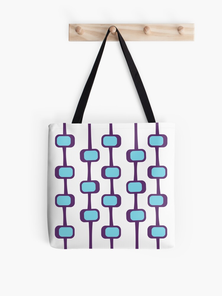Thumbnail 1 of 2, Tote Bag, Mid Century Modern Purple Pattern designed and sold by CarlaBaremb.